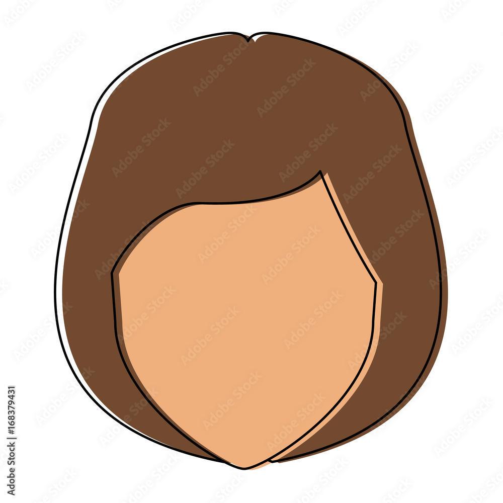woman face smile expression cartoon character on white background vector illustration woman face smile expression cartoon character on white background vector illustration