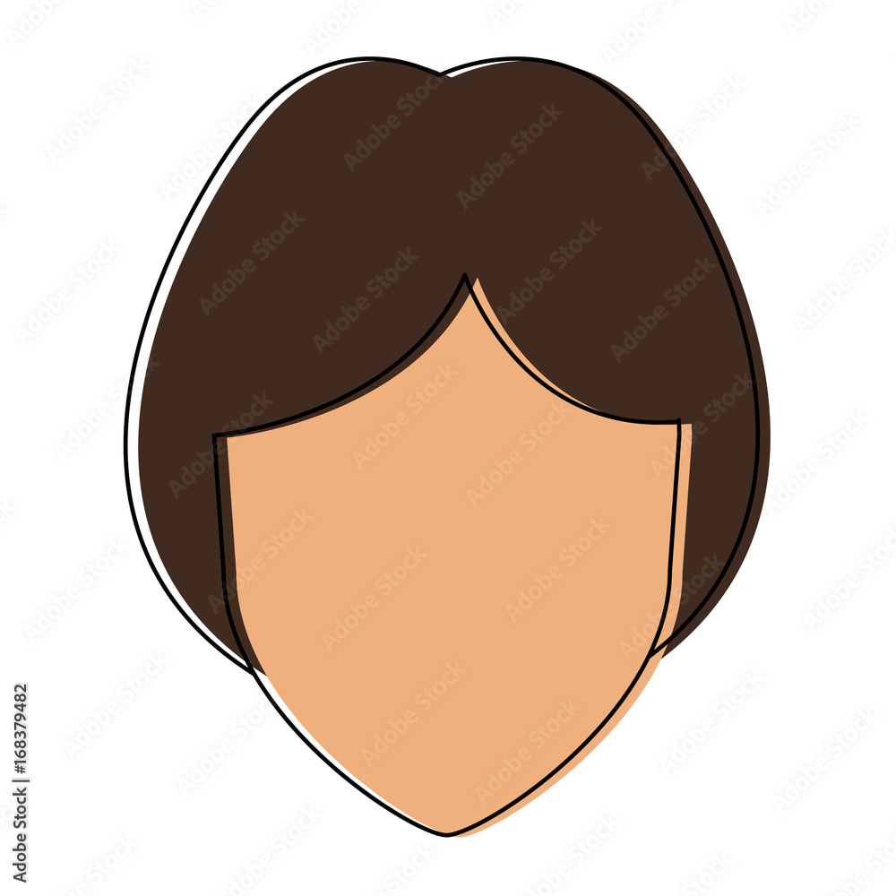 woman face smile expression cartoon character on white background vector illustration woman face smile expression cartoon character on white background vector illustration