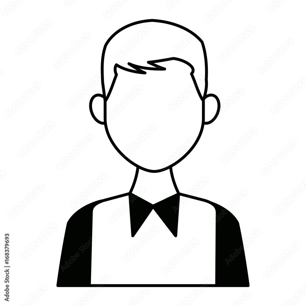 portrait of a young man character on white background vector illustration portrait of a young man character on white background vector illustration