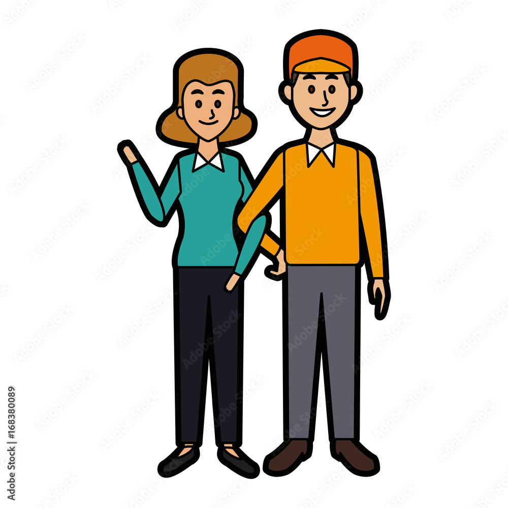 couple standing man and woman together people couple standing man and woman together people