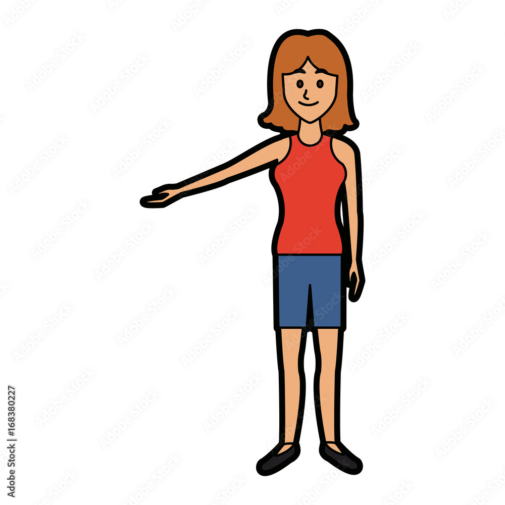 beautiful woman character people standing vector illustration beautiful woman character people standing vector illustration