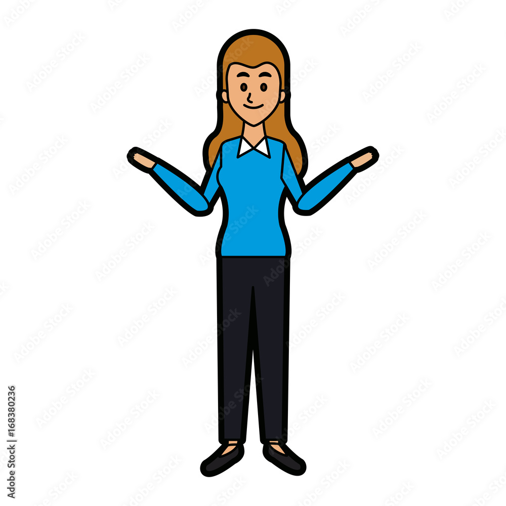 beautiful woman character people standing vector illustration beautiful woman character people standing vector illustration