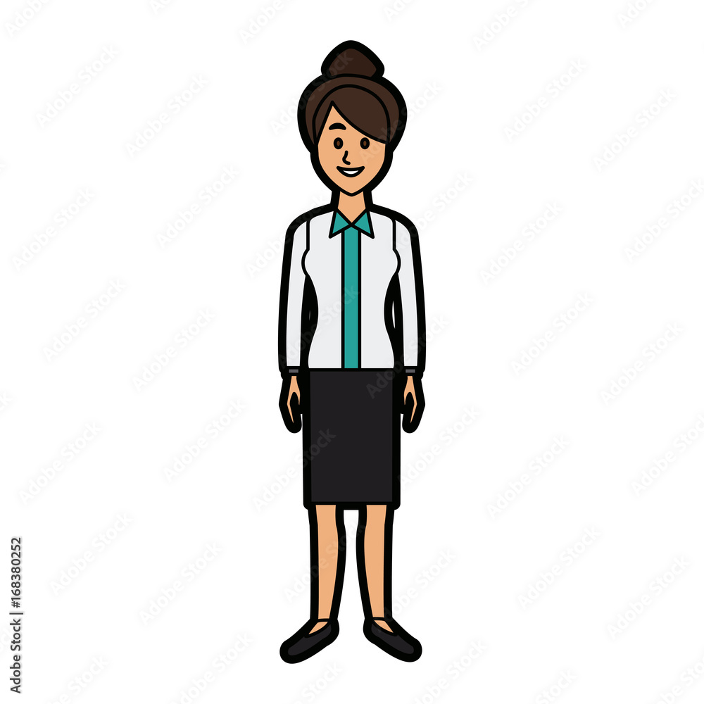 beautiful woman character people standing vector illustration beautiful woman character people standing vector illustration