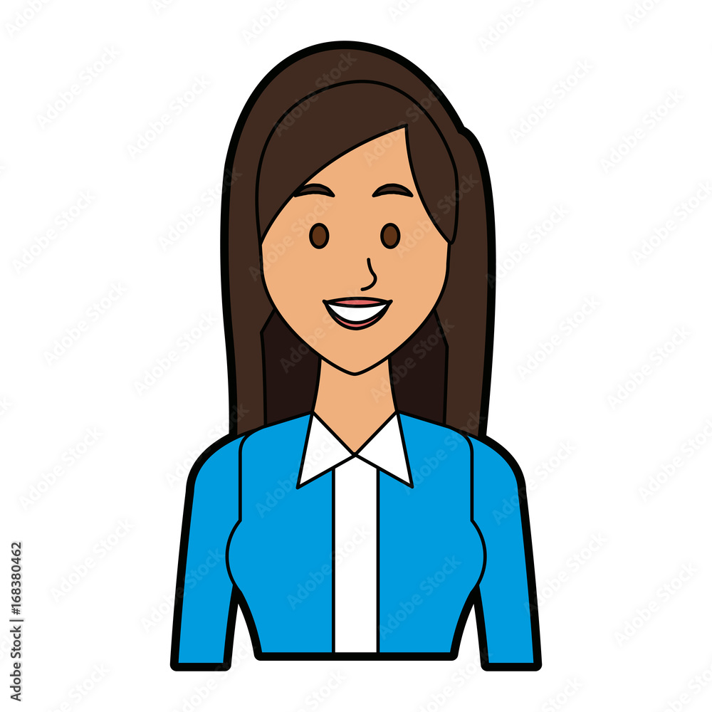 portrait young woman avatar female smile on white background vector illustration portrait young woman avatar female smile on white background vector illustration