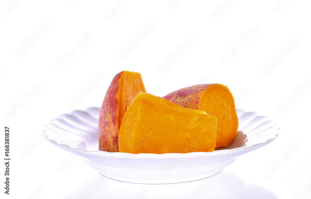 sweet potato on white background sweet potato on white background