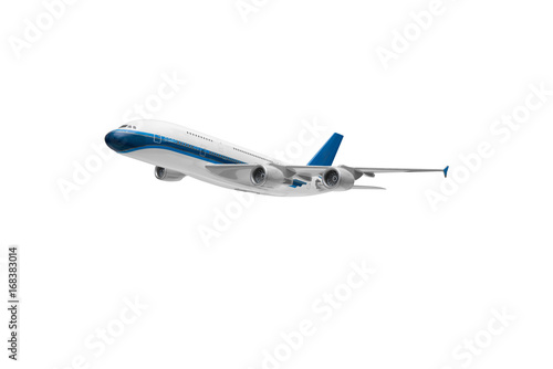 passenger airplane isolated on white background photo