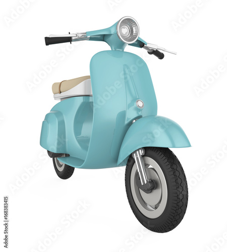 Vintage Retro Scooter Isolated