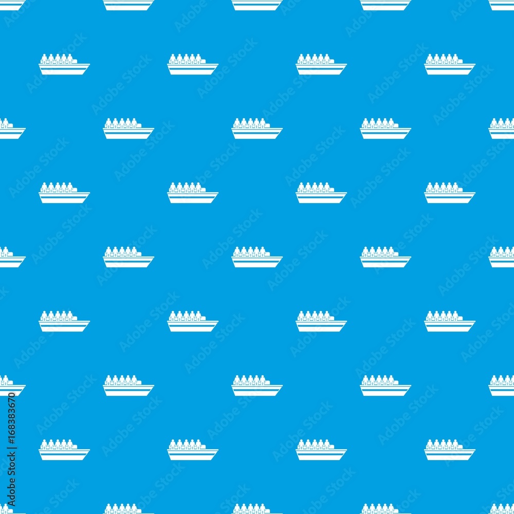 People on ship pattern seamless blue People on ship pattern seamless blue