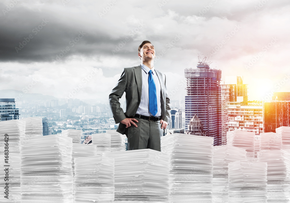 Successful confident businessman in suit. Successful confident businessman in suit.