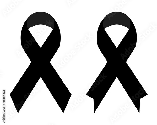 black ribbon vector