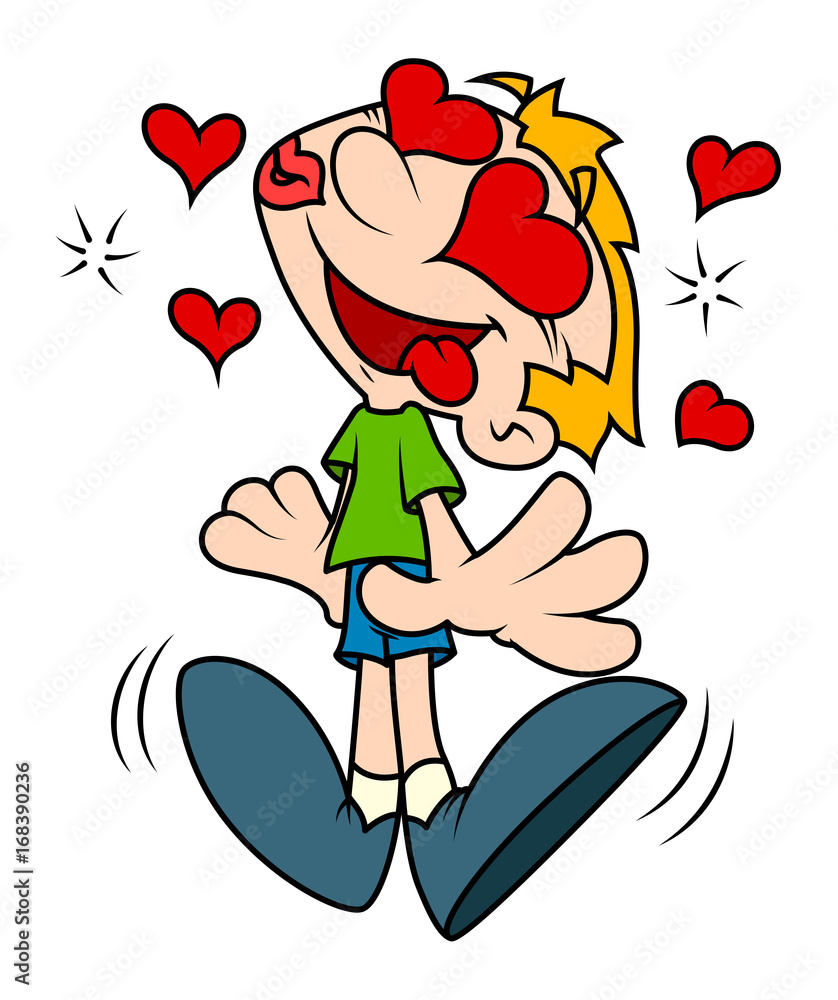 Boy in Love Cartoon Character Boy in Love Cartoon Character