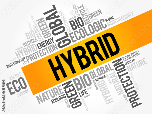 Hybrid word cloud, conceptual ecology background