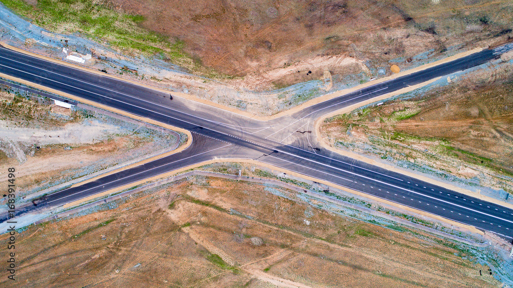 Crossroad from above