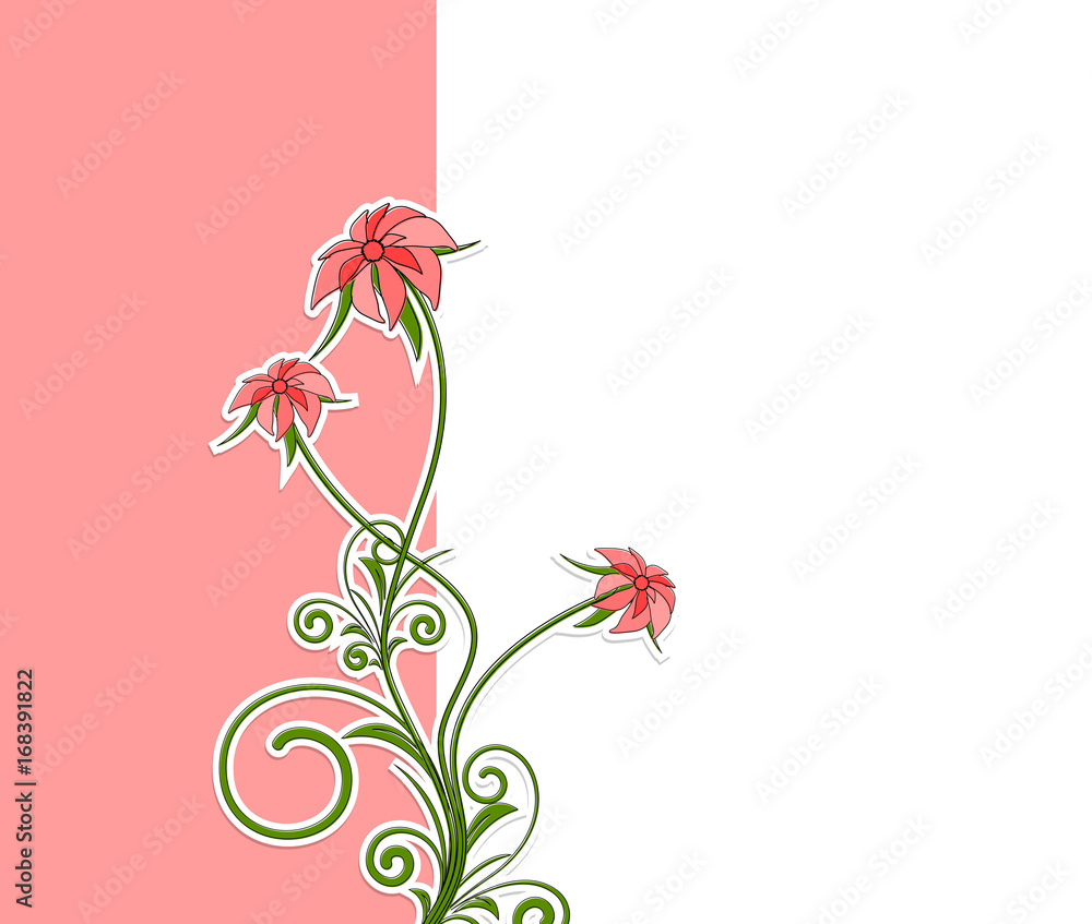 Obraz premium Flourish Holiday Template Design