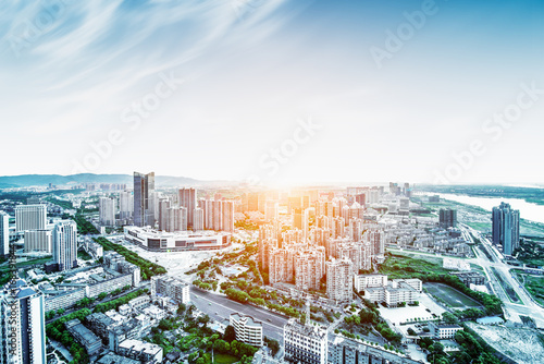 Photography shanghai interchange overpass and elevated road in nightfall