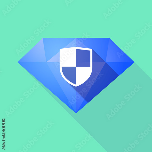 Long shadow diamond with a shield