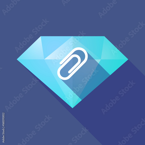 Long shadow diamond with a clip