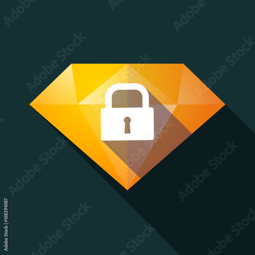Long shadow diamond with a closed lock pad