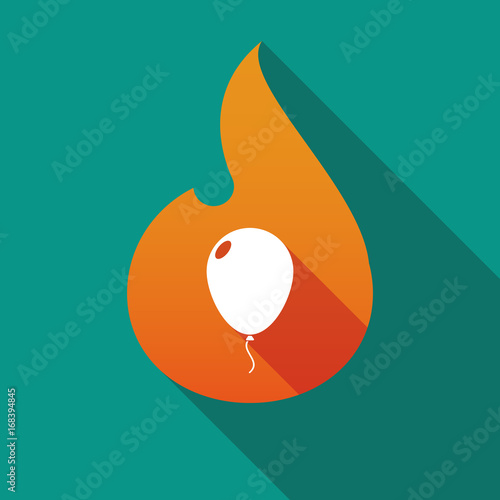 Long shadow flame with a balloon