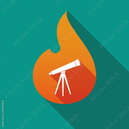 Long shadow flame with a telescope