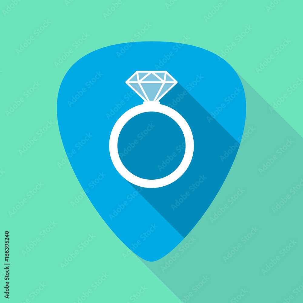 Long shadow plectrum with an engagement ring Long shadow plectrum with an engagement ring