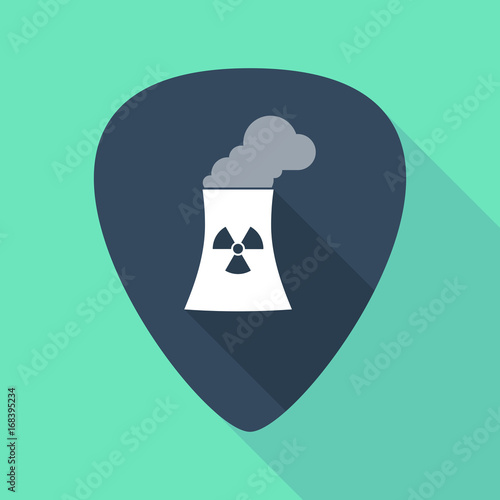 Long shadow plectrum with a nuclear power station