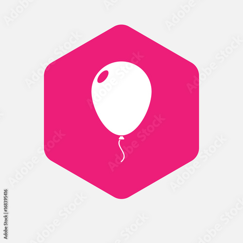 Isolated hexagon with a balloon