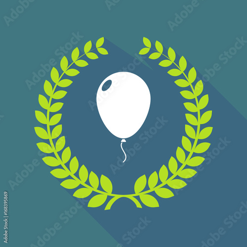 Long shadow laurel wreath with a balloon