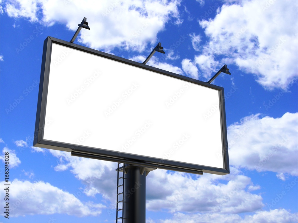 Billboard blank white for outdoor advertising poster or blank billboard advertisement mock up template can be used for display your products or promotion.size 10'-5 Billboard blank white for outdoor advertising poster or blank billboard advertisement mock up template can be used for display your products or promotion.size 10'-5