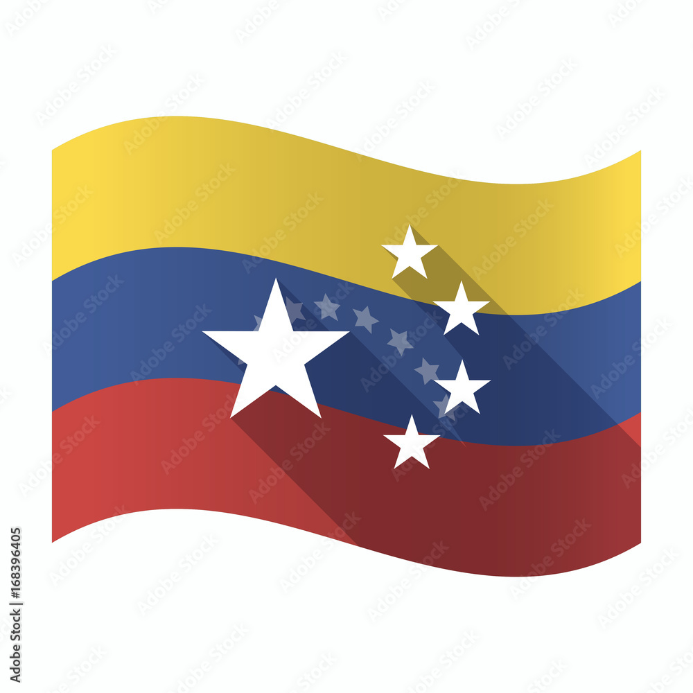 Isolated Venezuela flag with the five stars china flag symbol Isolated Venezuela flag with the five stars china flag symbol