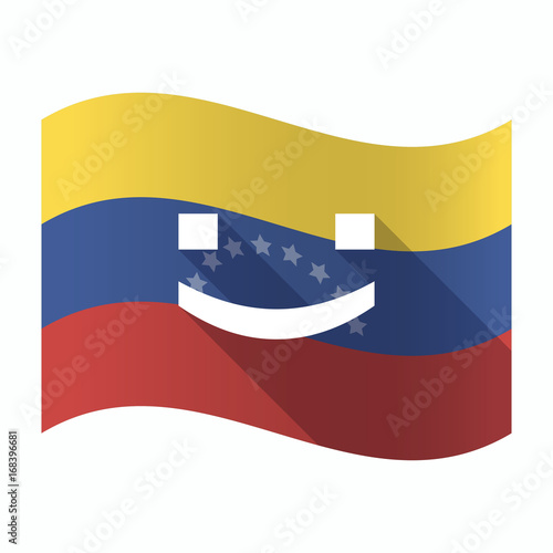 Isolated Venezuela flag with a smile text face