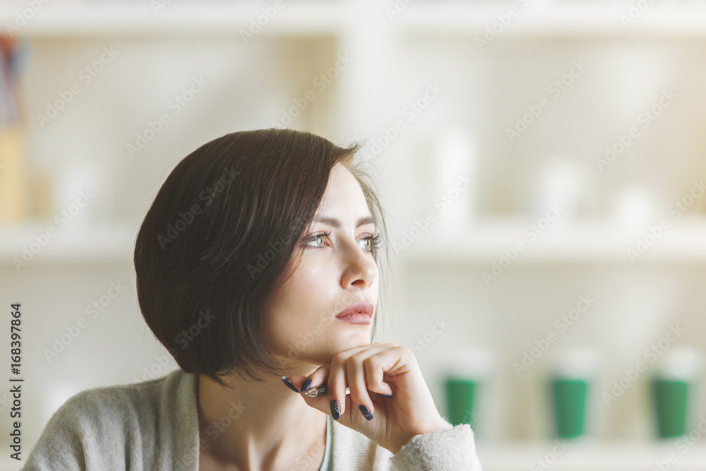 Thoughtful woman portrait Thoughtful woman portrait