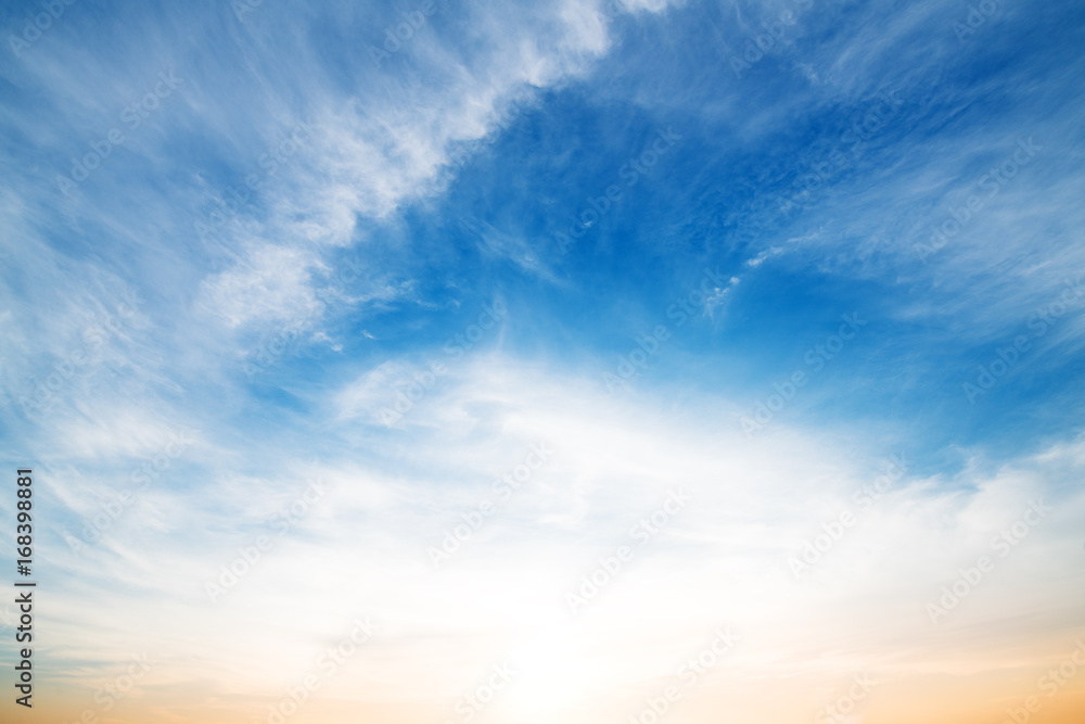 Obraz premium sky with clouds and sun