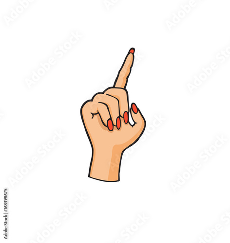 Pop art style hand sticker
