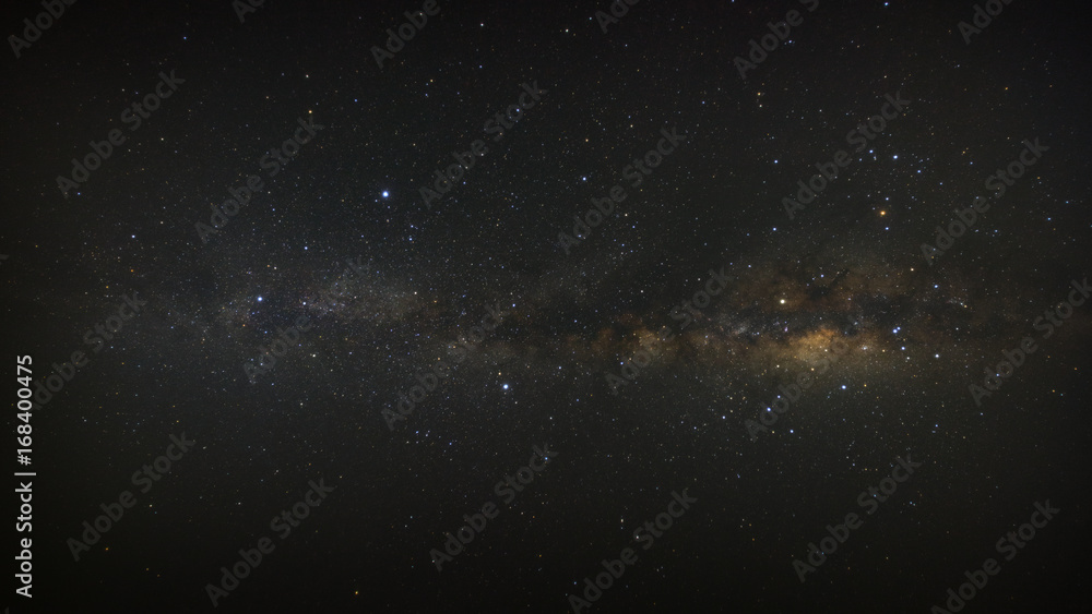 Fototapeta premium Panorama milky way galaxy with stars and space dust in the universe. High resolution