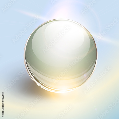 Background with 3D glass sp...