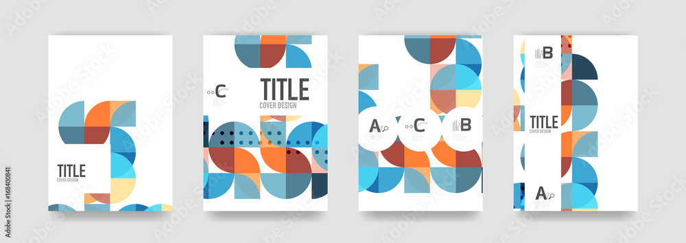 Set of brochure cover background, a4 template Set of brochure cover background, a4 template