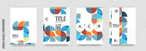 Set of brochure cover background, a4 template