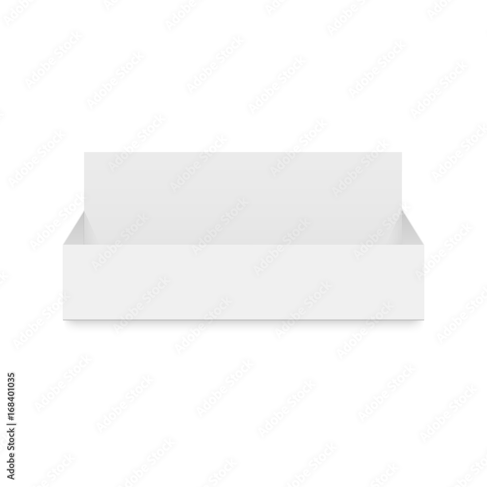 POS POI cardboard blank empty display show box holder. Vector mock up template ready for your design POS POI cardboard blank empty display show box holder. Vector mock up template ready for your design