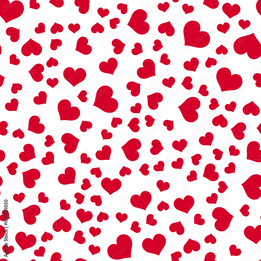 Seamless pattern with red hearts. Vector background Seamless pattern with red hearts. Vector background