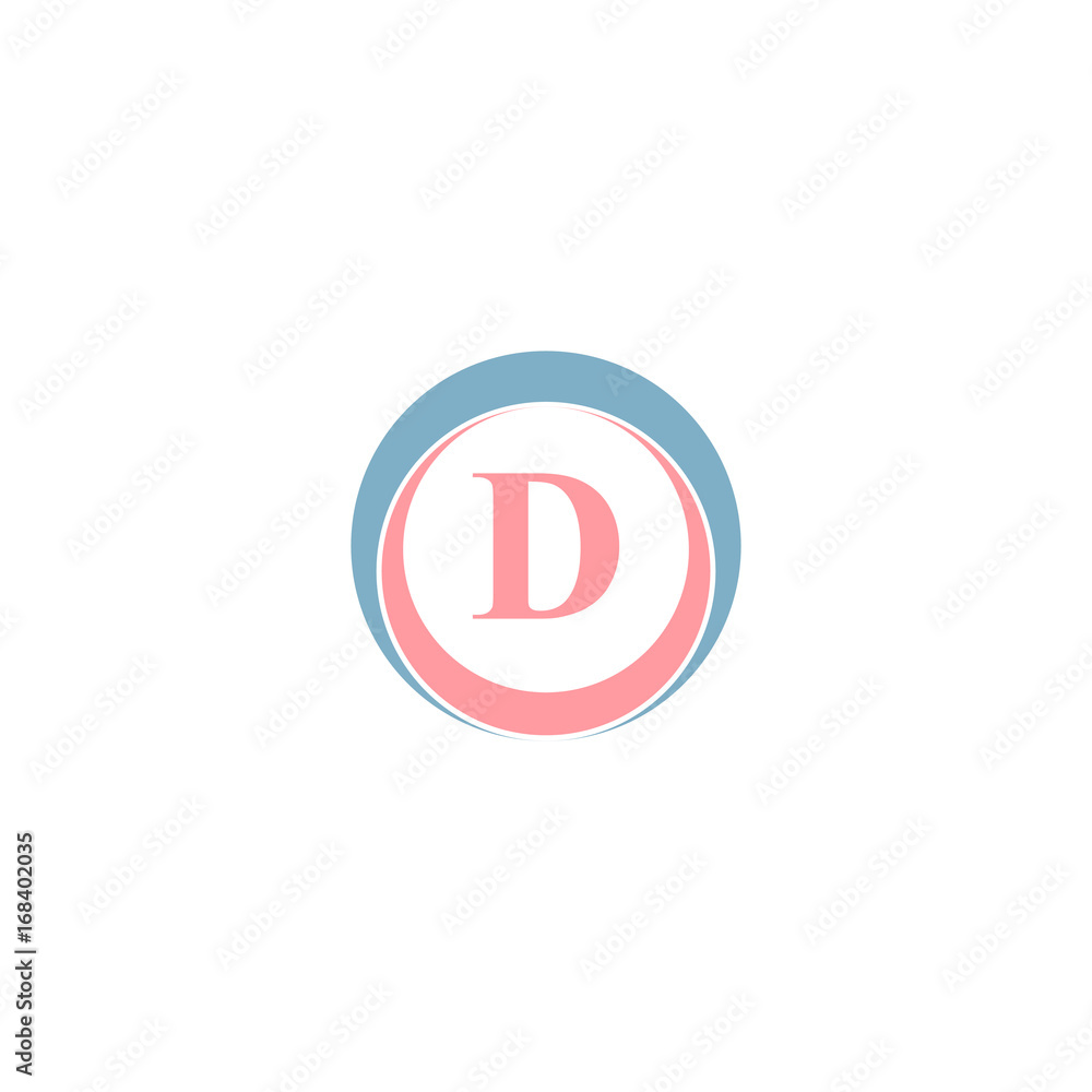 d letter in circle logo design d letter in circle logo design