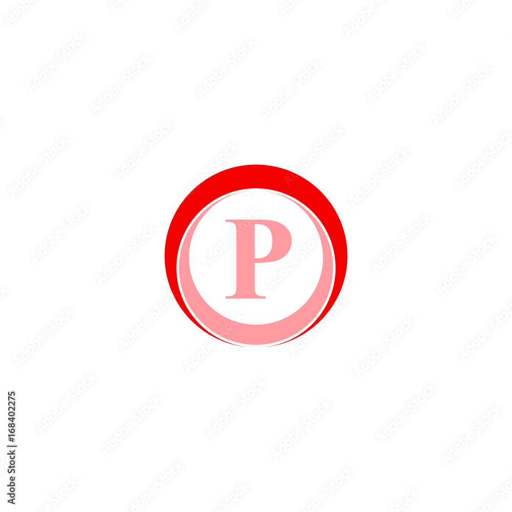 p letter in circle logo design p letter in circle logo design