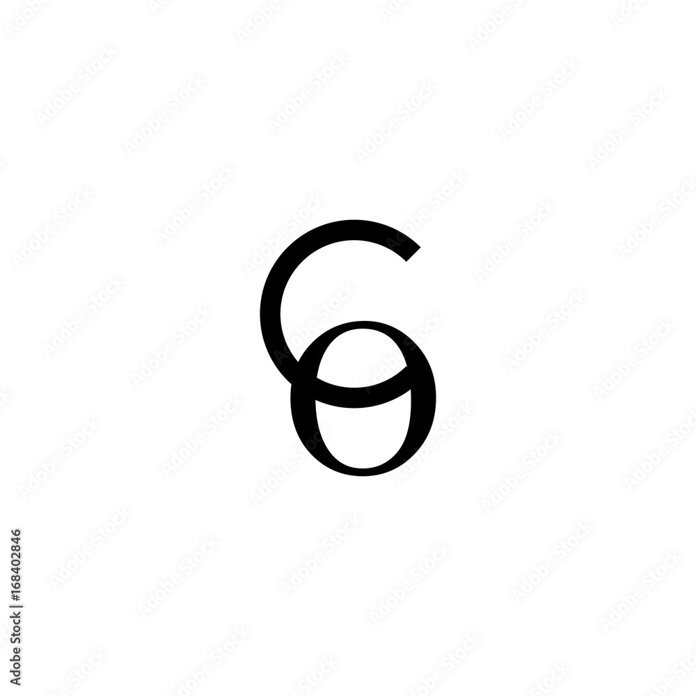 co letter initial logo design co letter initial logo design