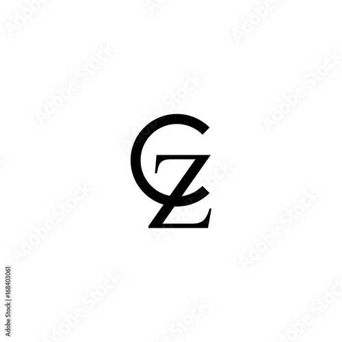 cz letter initial logo design