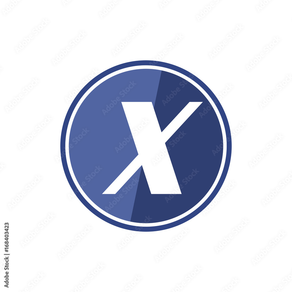 X letter logo in the blue circle. Vector design template elements for your application or company identity. X letter logo in the blue circle. Vector design template elements for your application or company identity.