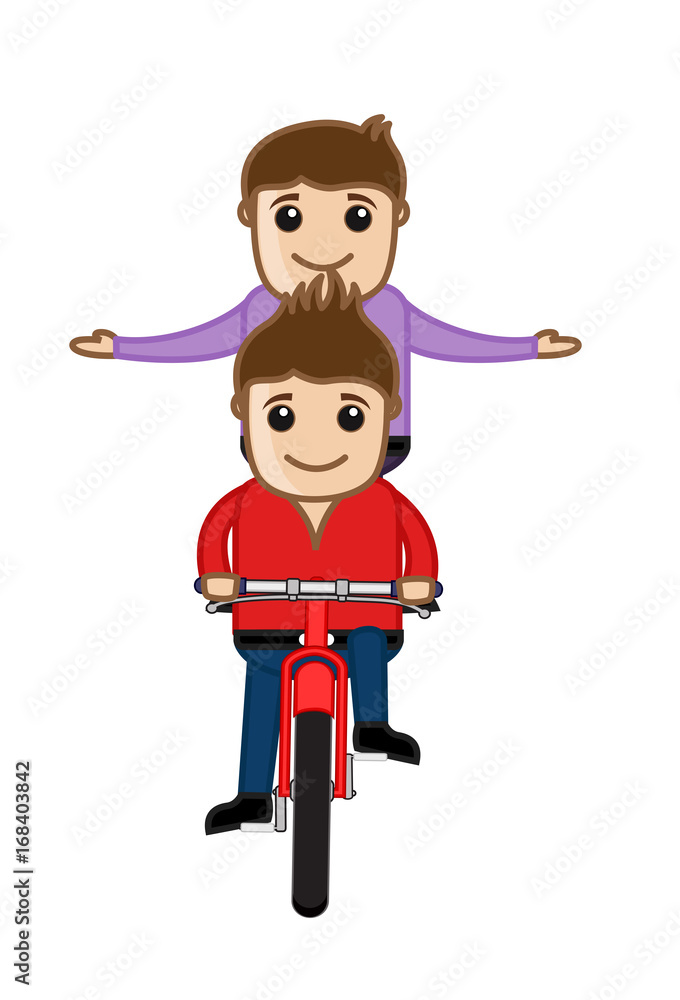 Young Cartoon gay Boys Riding Cycle Stock Vector | Adobe Stock