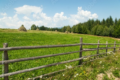 beautiful countryside landscape near fundata village brasov county romania unesco site photo