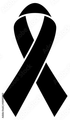 Mourning Black Ribbon Graphic