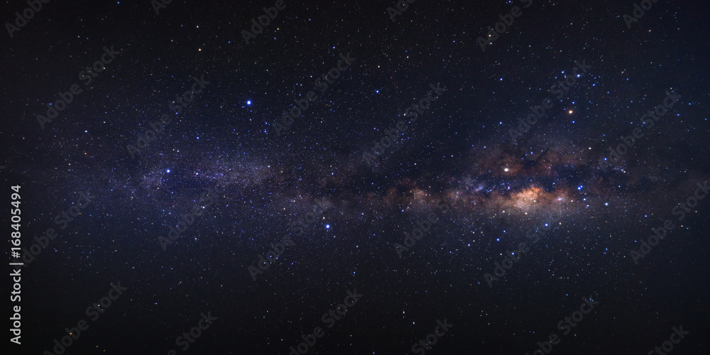 Fototapeta premium Panorama milky way galaxy with stars and space dust in the universe. High resolution