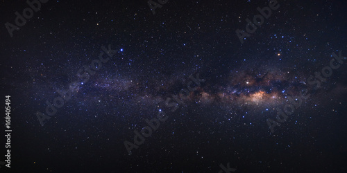 Panorama milky way galaxy with stars and space dust in the universe. High resolution